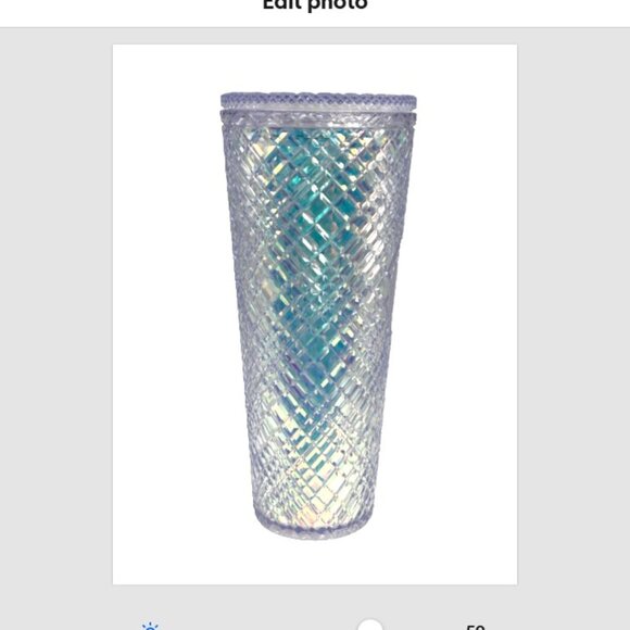 Starbucks Jeweled faceted 2022 Holiday Iridescent Tumbler 24oz drink cup Venti - Picture 2 of 8